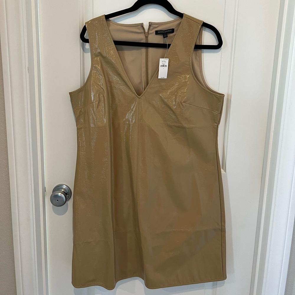 Leather-like Banana Republic Factory Sleeveless Dress